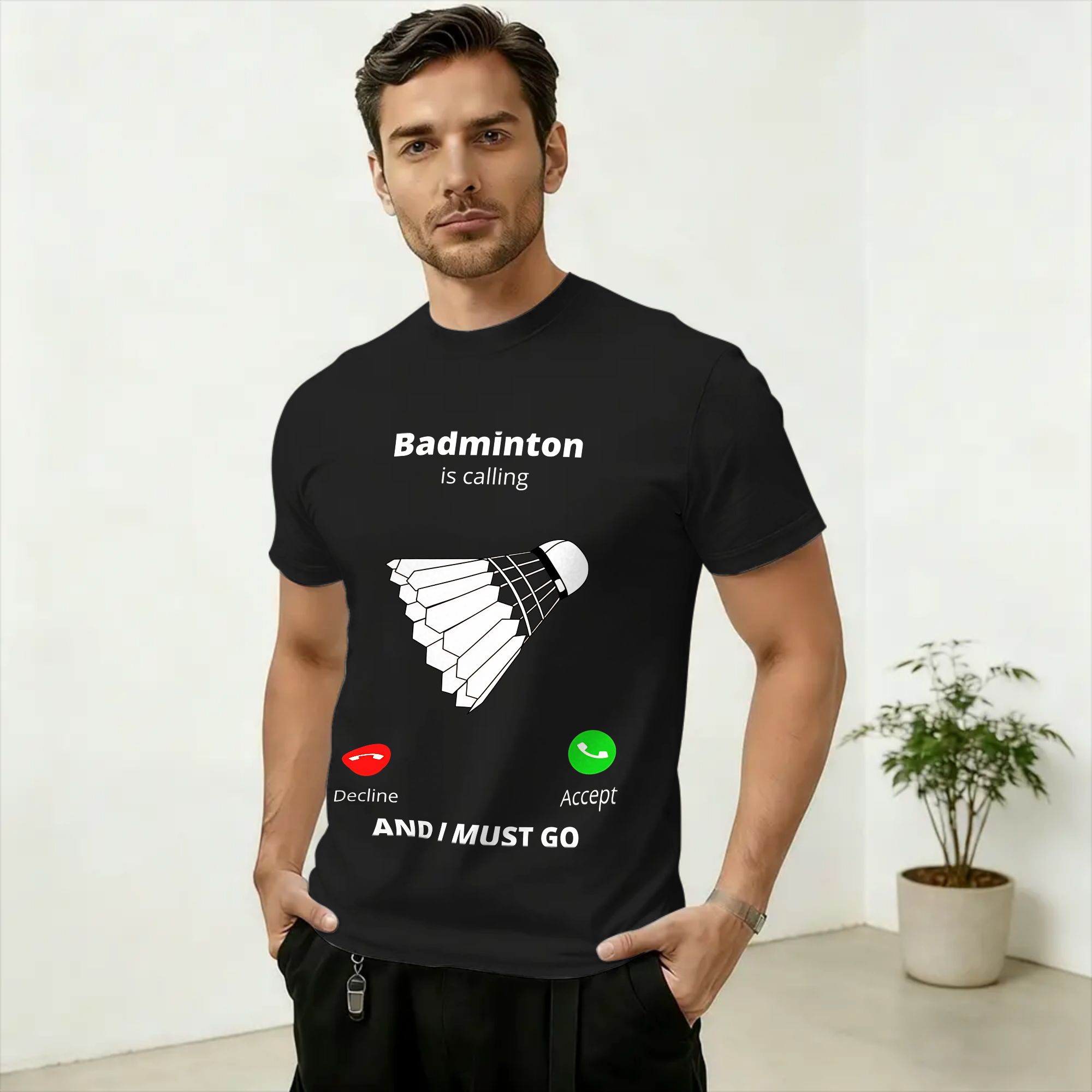 تي شيرت كاجوال للرجال من كاسوا - مراجعة Badminton Is Calling وسعره